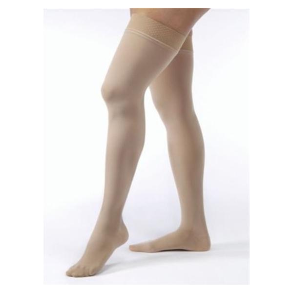 Stocking Compression Opaque Thigh High Closed Toe Medium Natural 1/Pr